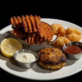 Crab Cake and Shrimp
