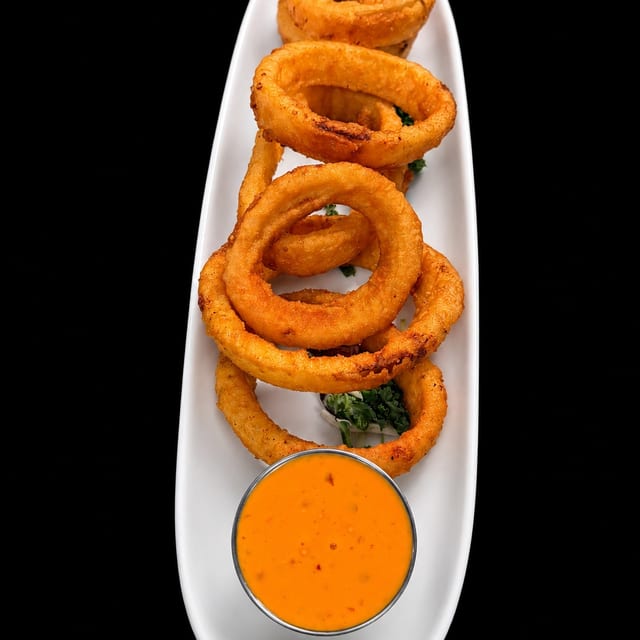 Beer Battered Onion Rings.